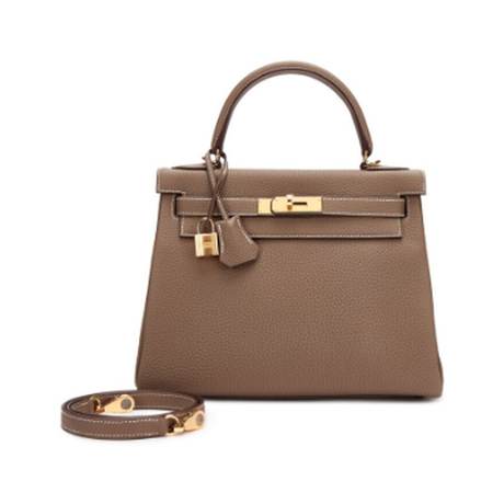 Hermès Kelly 25 Retourné Etoupe, Togo, doré