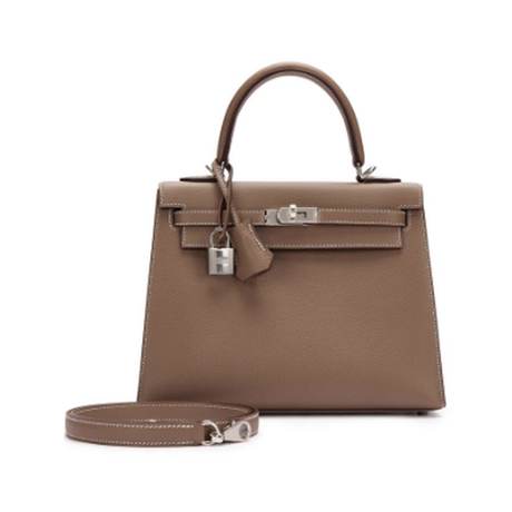 Hermès Kelly 25 Sellier Etoupe, Epsom, palladié