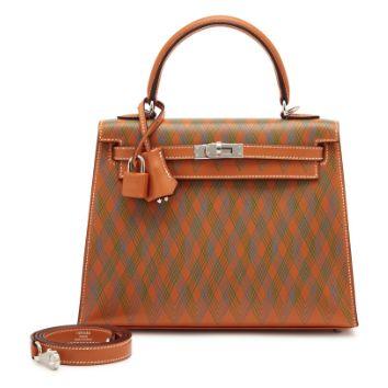 Hermès Kelly 25 Sellier Losanges Naturel Sable, édition limitée