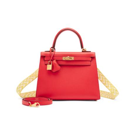 Hermès Kelly 25 Sellier Sanguine, Epsom, doré