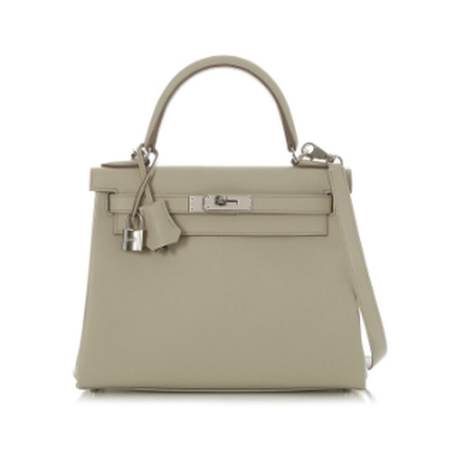 Hermès Kelly 28 Beton, Evercolor, palladié