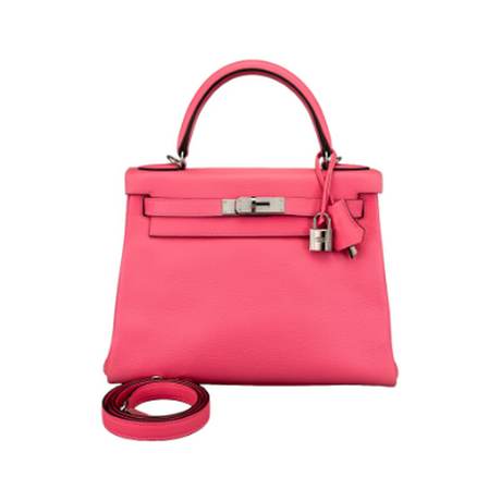 Hermès Kelly 28 Rose D'ete Retourne, Evercolor, palladié