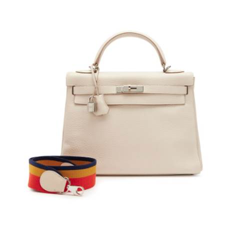 Hermès Kelly 32 Craie Retourne Amazone, Clémence, palladié