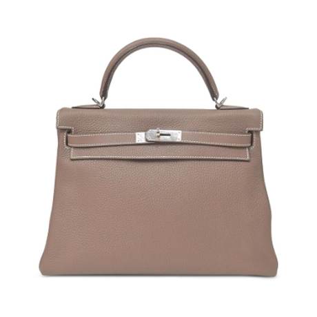 Hermès Kelly 32 Retourné Etoupe, Togo, palladié