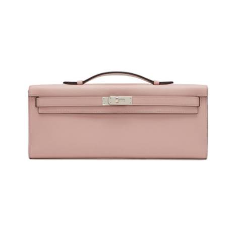 Hermès Kelly Cut Clutch Glycine, Swift, palladié