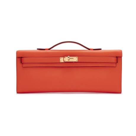 Hermès Kelly Cut Orange H, Swift, doré