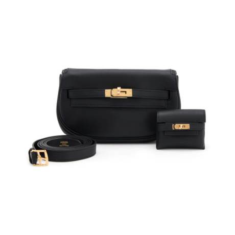 Hermès Kelly Moove Black, Swift, doré