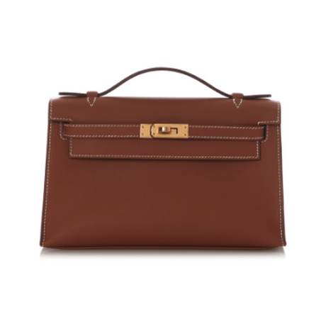 Hermès Kelly Pochette Gold, Swift, doré