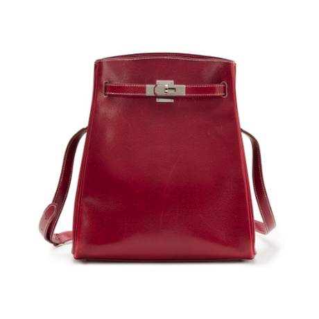 Hermès Kelly Sport 24 Vintage Rouge H Grain, veau lisse, palladié