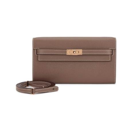 Hermès Kelly To-Go Etoupe, Epsom, doré
