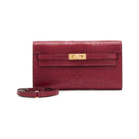 Hermès Kelly To-Go Wallet Rouge Grenat, alligator mat, doré