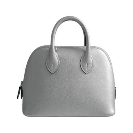 Hermès Mini Bolide 1923 Argent Chamkilight, chèvre, palladié