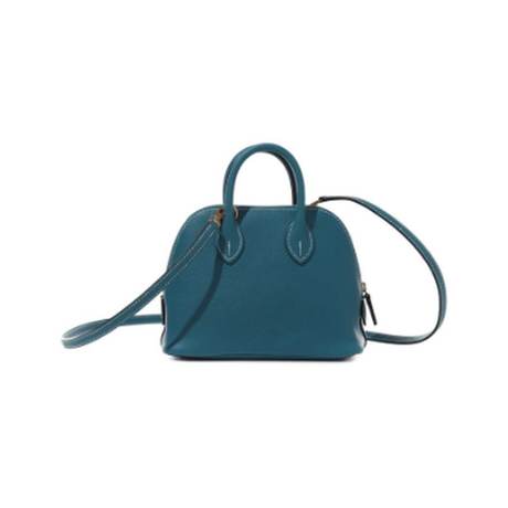 Hermès Mini Bolide 1923 Bleu Jean, Evercolor, doré