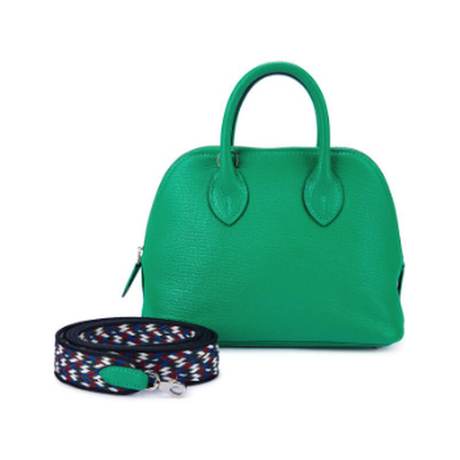 Hermès Mini Bolide 1923 Menthe, chèvre, palladié