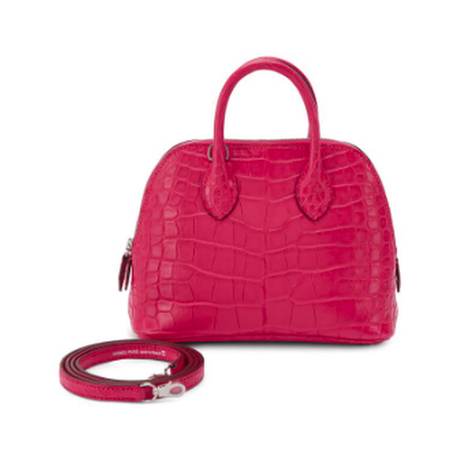 Hermès Mini Bolide 1923 Rose Extreme, alligator mat, palladié