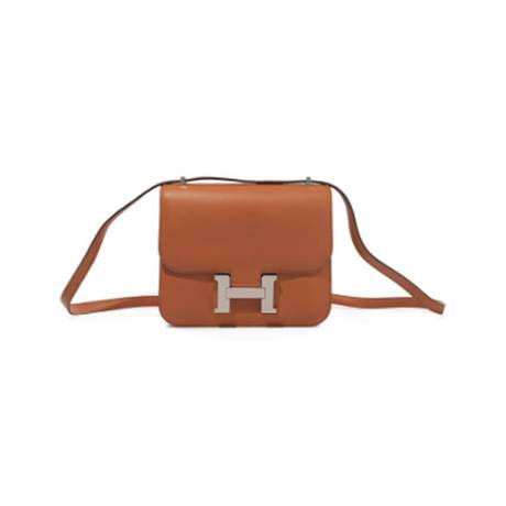 Hermès Mini Constance 18 Caramel Rose D'Ete, Evercolor, palladié