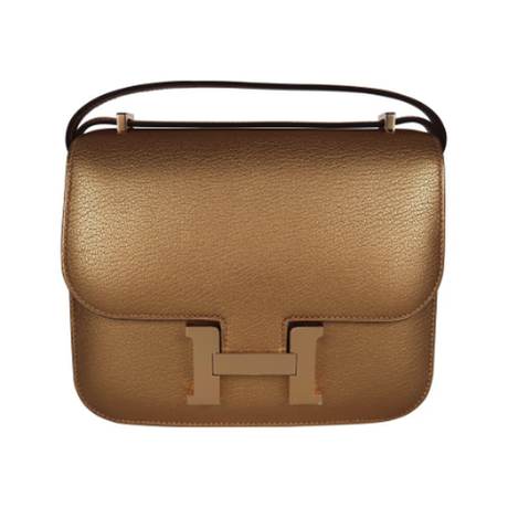 Hermès Mini Constance 18 Doré Chamkilight, chèvre métallisé, permabrass, édition limitée