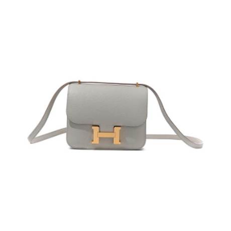 Hermès Mini Constance 18 Gris Perle, Mysore, doré