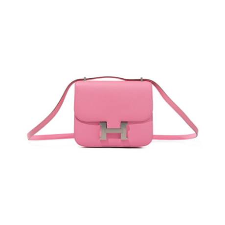 Hermès Mini Constance 18 Rose Confetti Espom, palladié