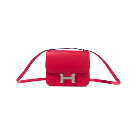 Hermès Mini Constance 18 Rose Jaipur, Epsom, palladié