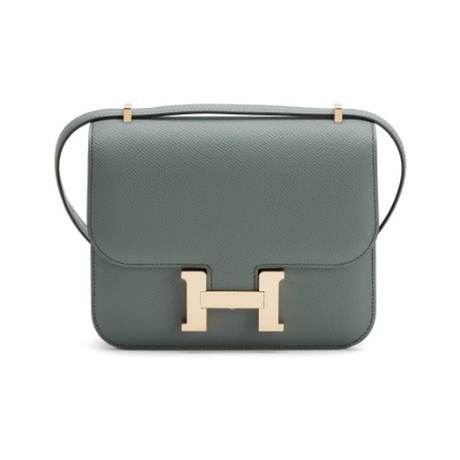 Hermès Mini Constance 18 Vert Amande, Epsom, permabrass