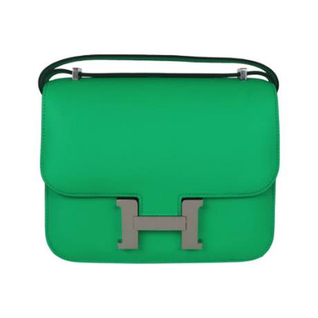 Hermès Mini Constance 18 Vert Comics, Epsom, palladié