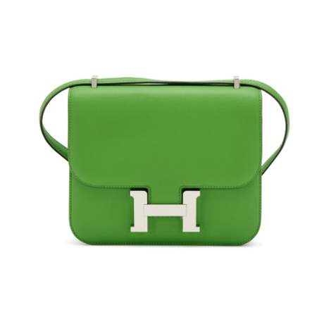 Hermès Mini Constance 18 Vert Yucca, Swift, palladié
