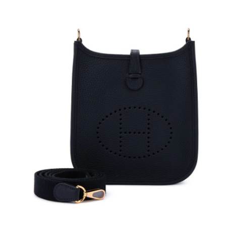 Hermès Mini Evelyne II TPM 16 Black, Clémence, doré