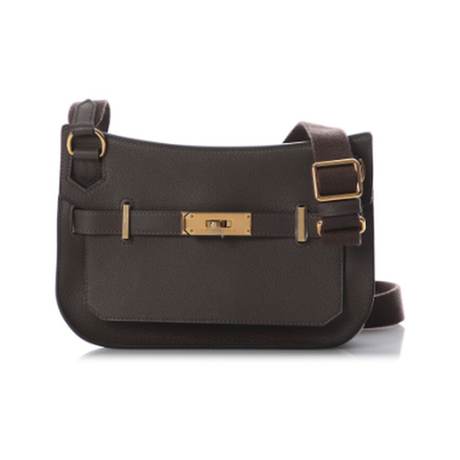 Hermès Mini Jypsière Ebene, Evercolor, doré