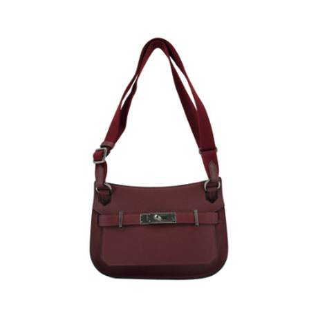 Hermès Mini Jypsière Rouge H, Evercolor, palladié