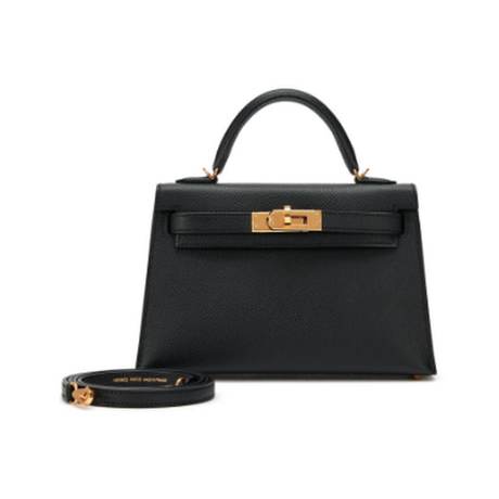 Hermès Mini Kelly 20 II Black, Epsom, doré