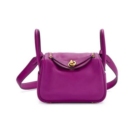 Hermès Mini Lindy 20 Anemone, Swift, doré