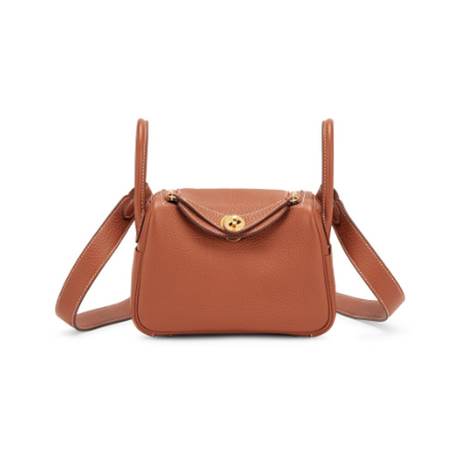 Hermès Mini Lindy 20 Gold, Clémence, doré