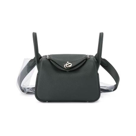 Hermès Mini Lindy II Vert Mangrove, Clémence, palladié