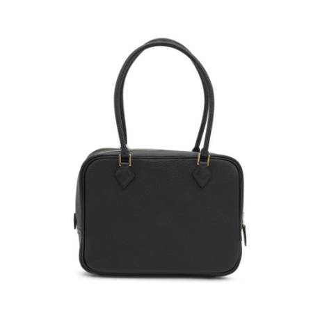 Hermès Mini Plume Black, chèvre, doré