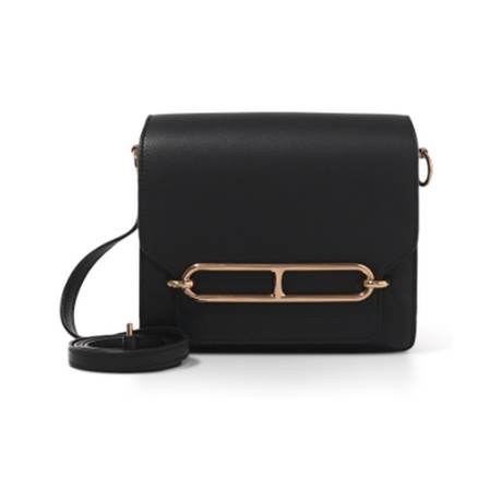 Hermès Mini Roulis 18 Black, Swift, doré