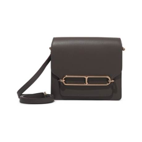 Hermès Mini Roulis 18 Etain, Evercolor, doré