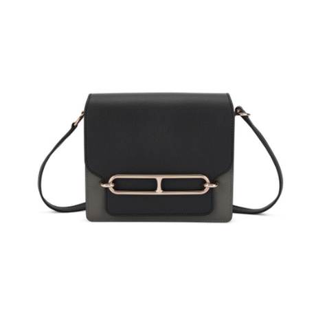 Hermès Mini Roulis 18 Plomb & Gris Meyer Verso, Evercolor, permabrass, édition limitée