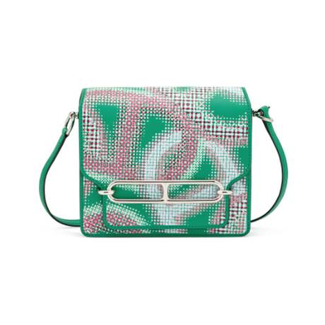 Hermès Mini Roulis Circuit 18 Faubourg Menthe, Swift, palladié, édition limitée