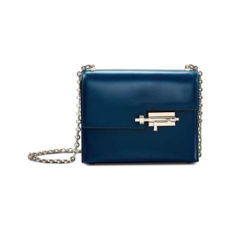 Hermès Mini Verrou 17 Bleu de Prusse, box, palladié