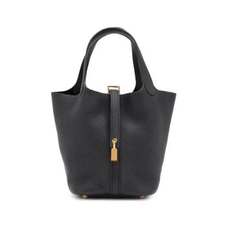 Hermès Picotin Lock 18 Black, Clémence, doré