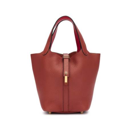 Hermès Picotin Lock 18 Cuivre Capucine Verso, Clémence & Swift, doré