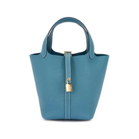 Hermès Picotin Lock 18 New Bleu Jean, Clémence, doré