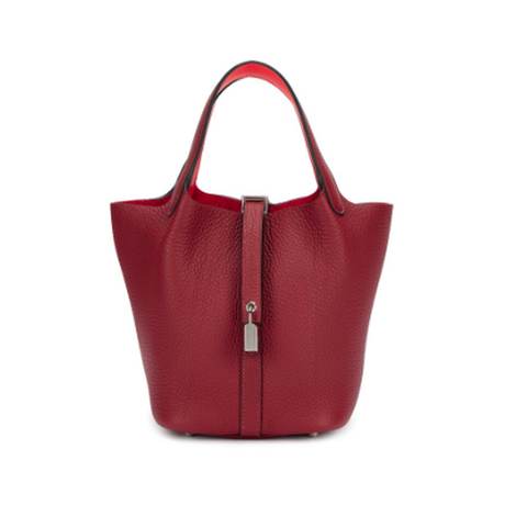 Hermès Picotin Lock 18 Rouge H Orange Field Verso, Clémence & Swift, palladié