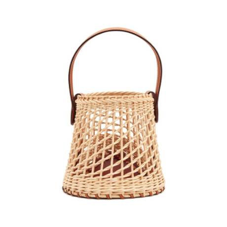 Hermès Sabot Picnic Naturel & Fauve, Butler osier, palladié