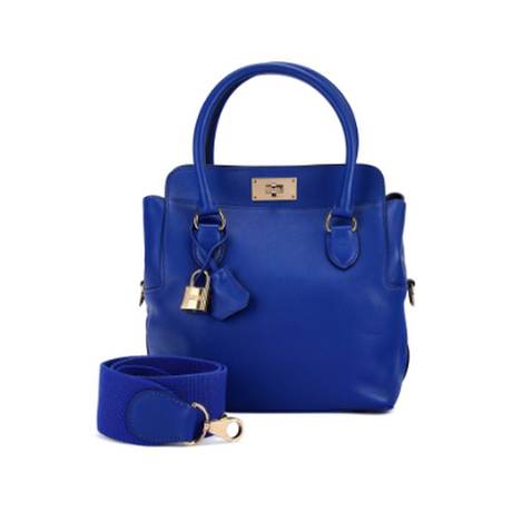 Hermès Toolbox 20 Bleu Electrique, Swift, permabrass
