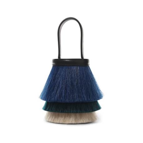 Hermès Toupet 18 Bleu Thalassa Vert Fonce & Nata de Cheval Horsehair Black, crin & Evercalf