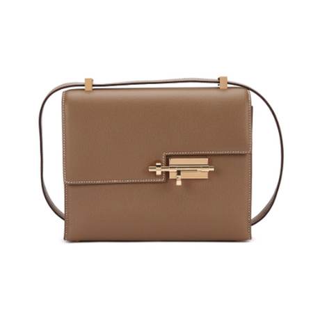 Hermès Verrou 23 Etoupe, Epsom, permabrass