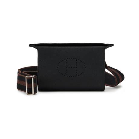 Hermès Videpoches Black, Togo, palladié