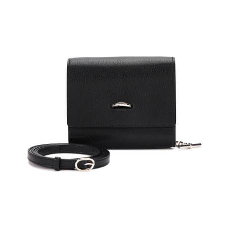 Hermès Wallet Black Chamkila Chaine d'ancre Compact, palladié